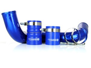 Ford F-250 Intercooler Pipe - Cold Side - Sinister Diesel - Cold Side Charge Pipe - Sinister Blue - `03-`07